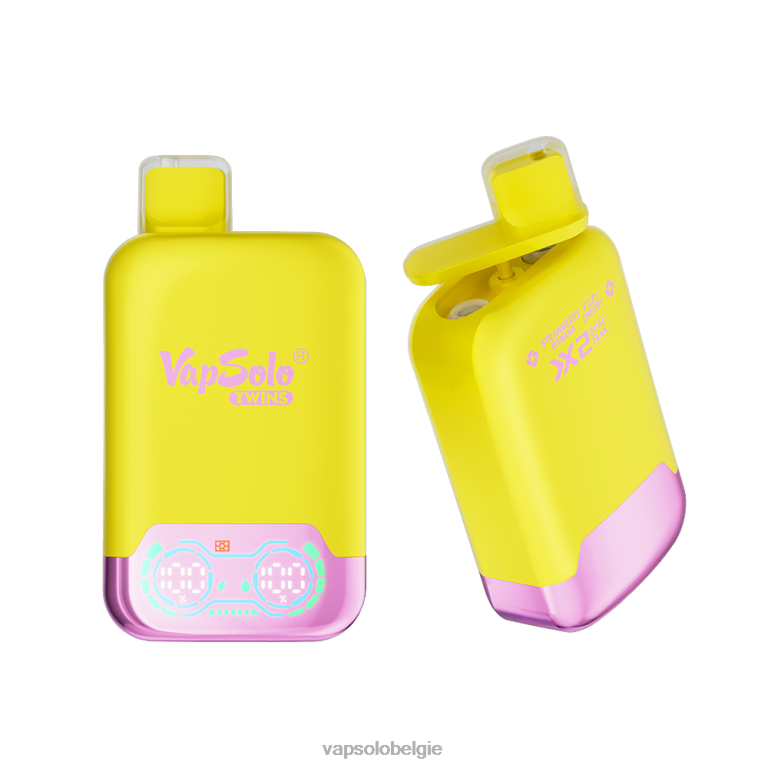VapSolo TWINS wegwerp damp | Vapsolo Brussel 0B20N32 aardbei-banaan en koolzuurhoudende kers