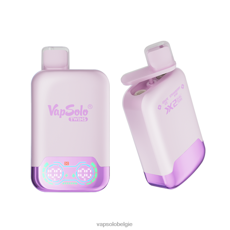VapSolo TWINS wegwerp damp | Vapsolo Wholesale 0B20N28 druivenijs en aardbei-kiwi